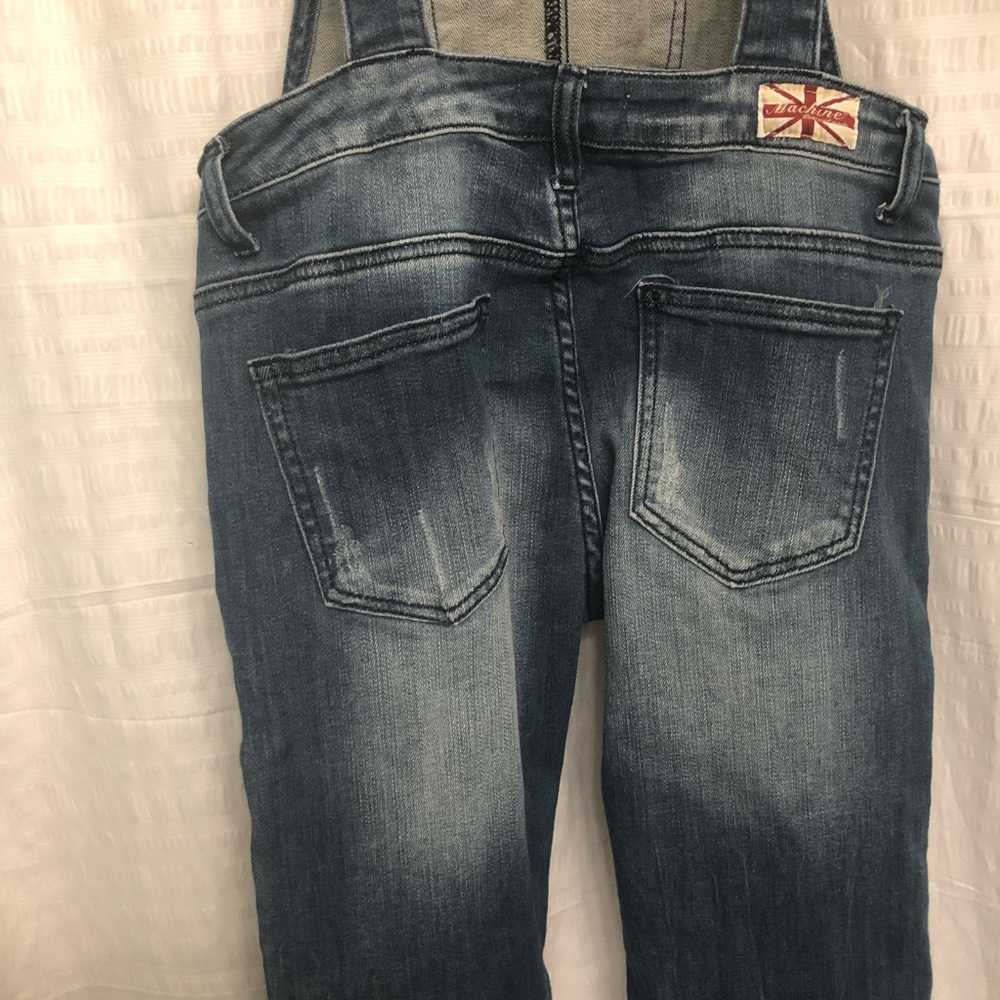Machine Distressed Bib Overalls - Picture 5 of 8